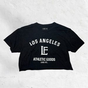 lvft grey cropped tee